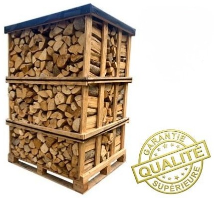 Palette Brennholz 1m zum selber Ablängen – 2 Raummeter – Qualität H1 G1